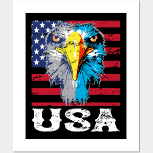 Fouth of July USA Eagle Patriotic Design Posters and Art